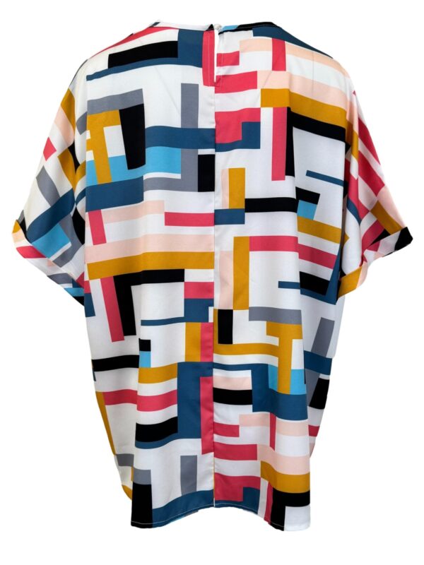 Įvairiaspalvė raštuota palaidinė, 4XL