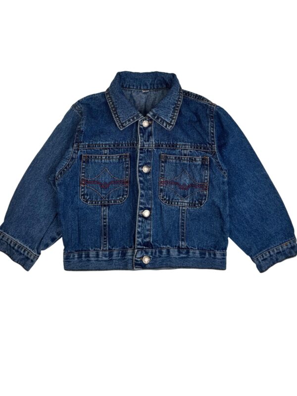 Mėlynas vaikiškas džinsinis švarkas, 4 m.