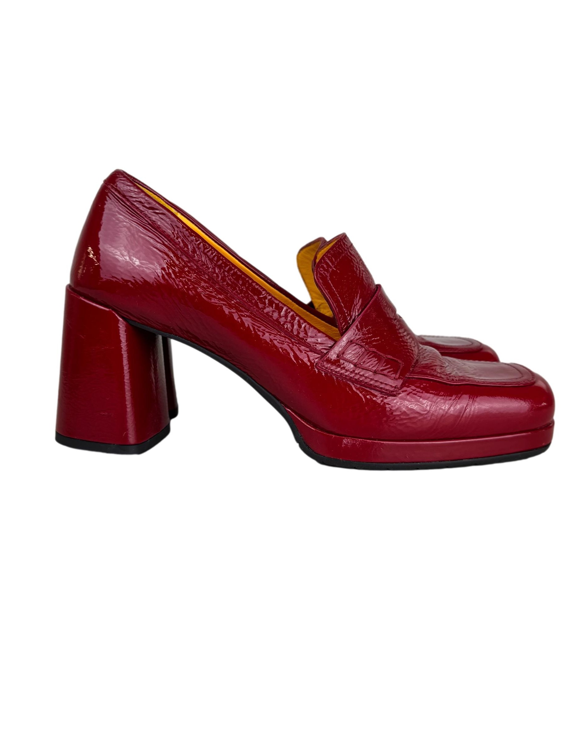 Raudoni odiniai MARA BINI aukštakulniai batai, 40 dydis