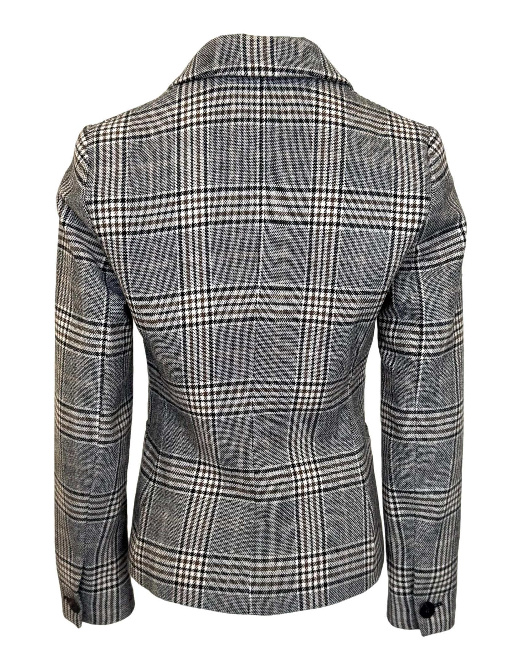 Pilkas languotas MANGO švarkas, S