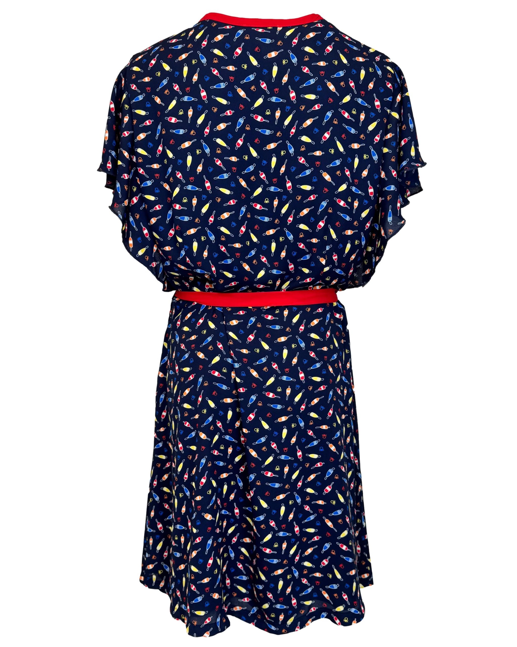 Mėlyna raštuota UNITED COLORS OF BENETTON suknelė, L