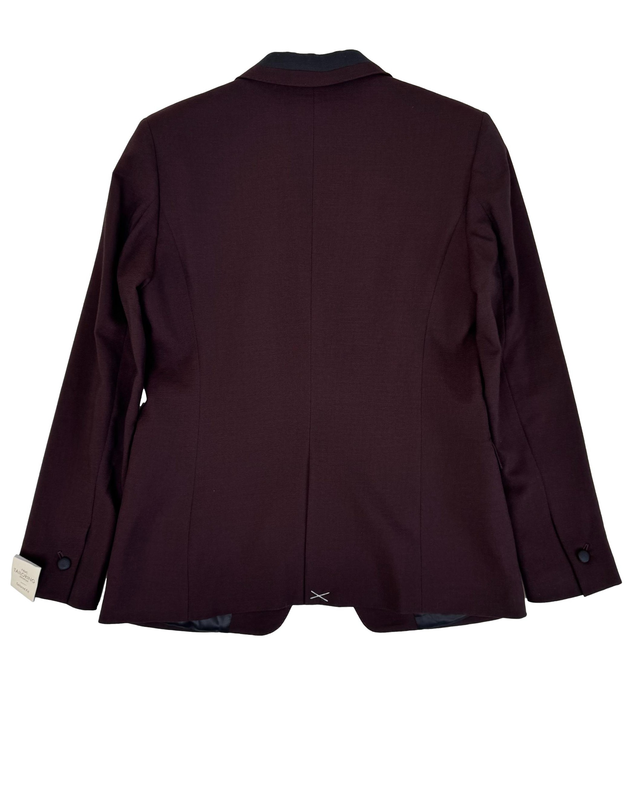 Bordo spalvos vilnos mišinio NEXT švarkas, M, NAUJAS