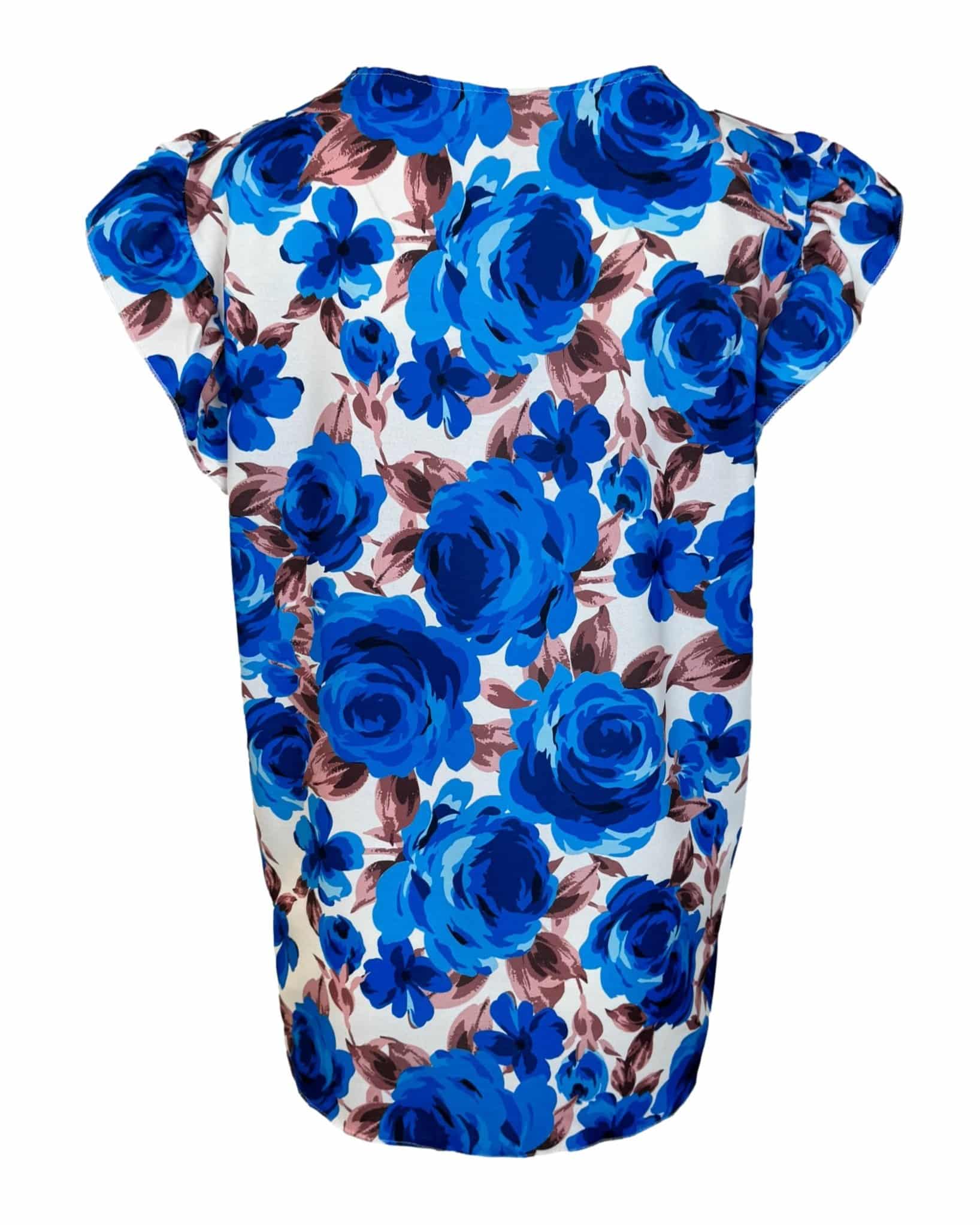 Mėlyna gėlėta palaidinė, L