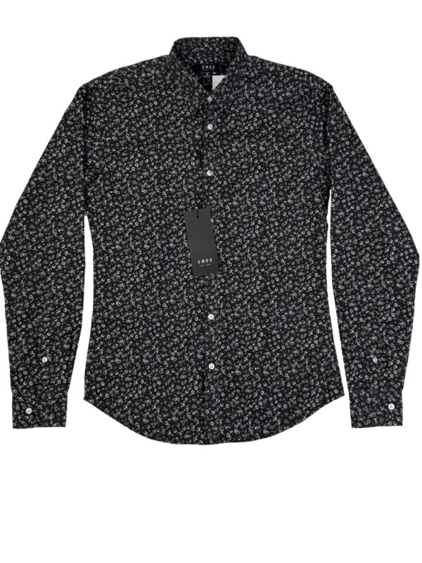 Vyriški juodi raštuoti SMOG marškiniai, S, NAUJI