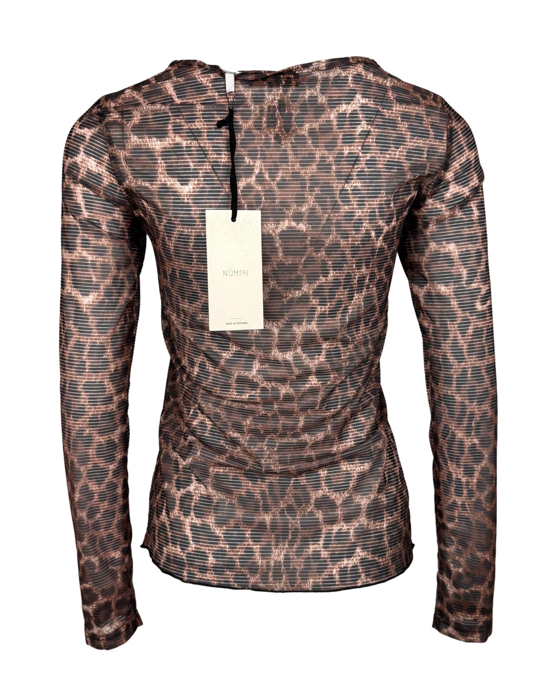 Ruda gyvūno rašto NUMPH palaidinė, XS, NAUJA