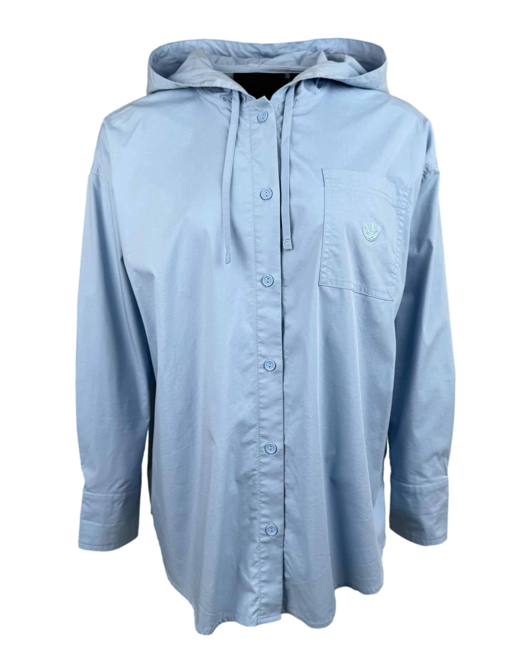 Šviesiai mėlyni ADIDAS marškiniai, S