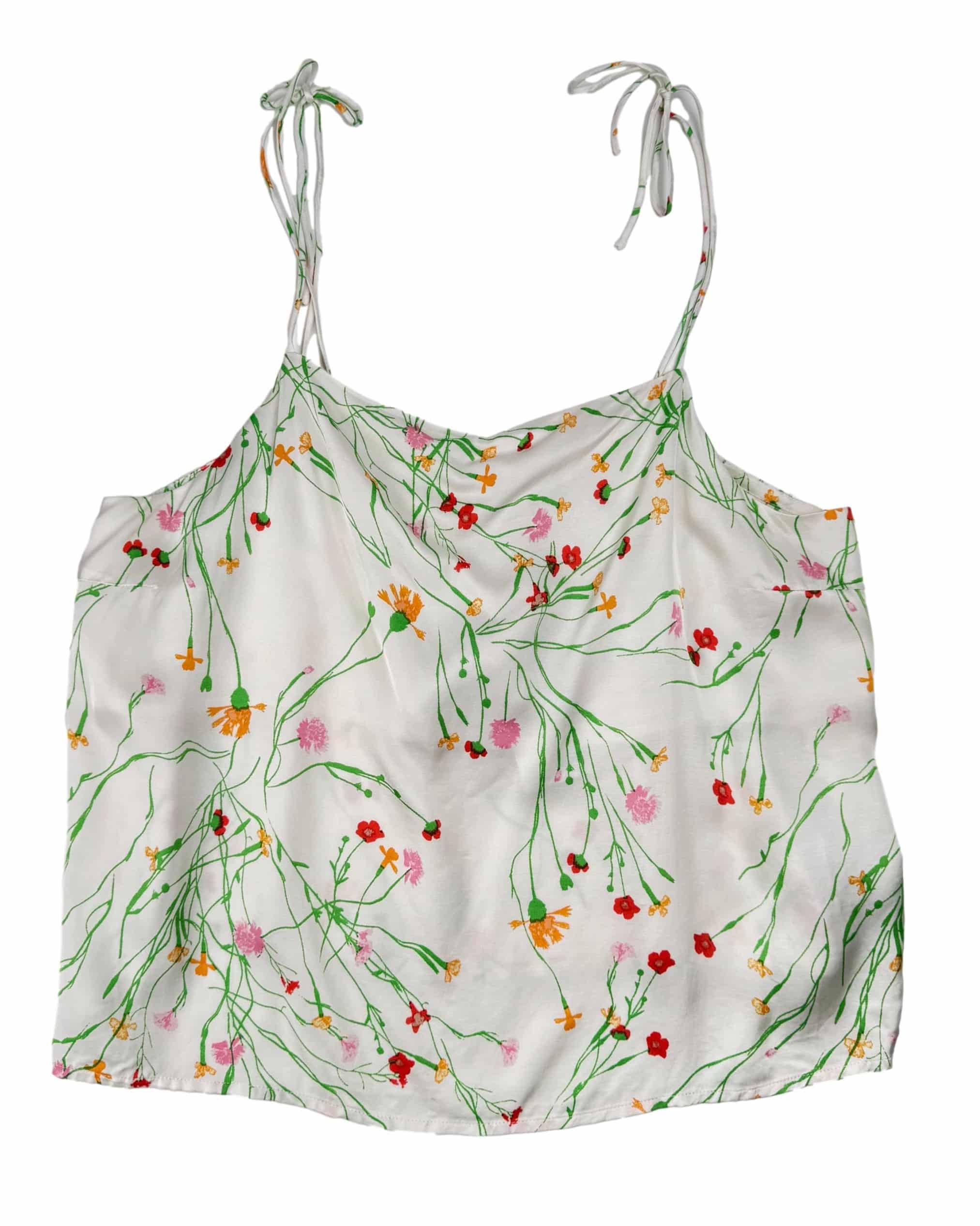 Balta gėlėta NUMPH palaidinė, XL, NAUJA