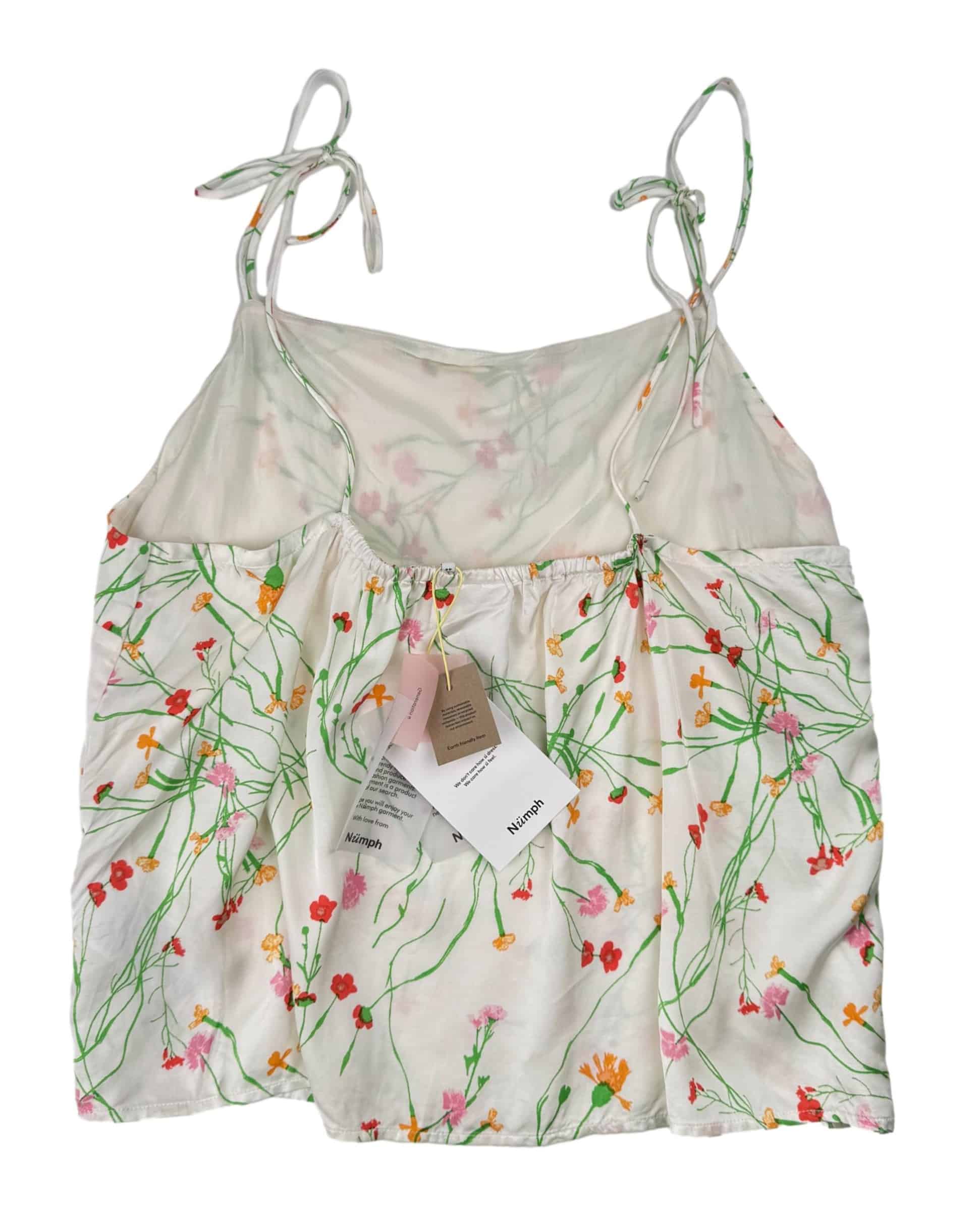 Balta gėlėta NUMPH palaidinė, XL, NAUJA