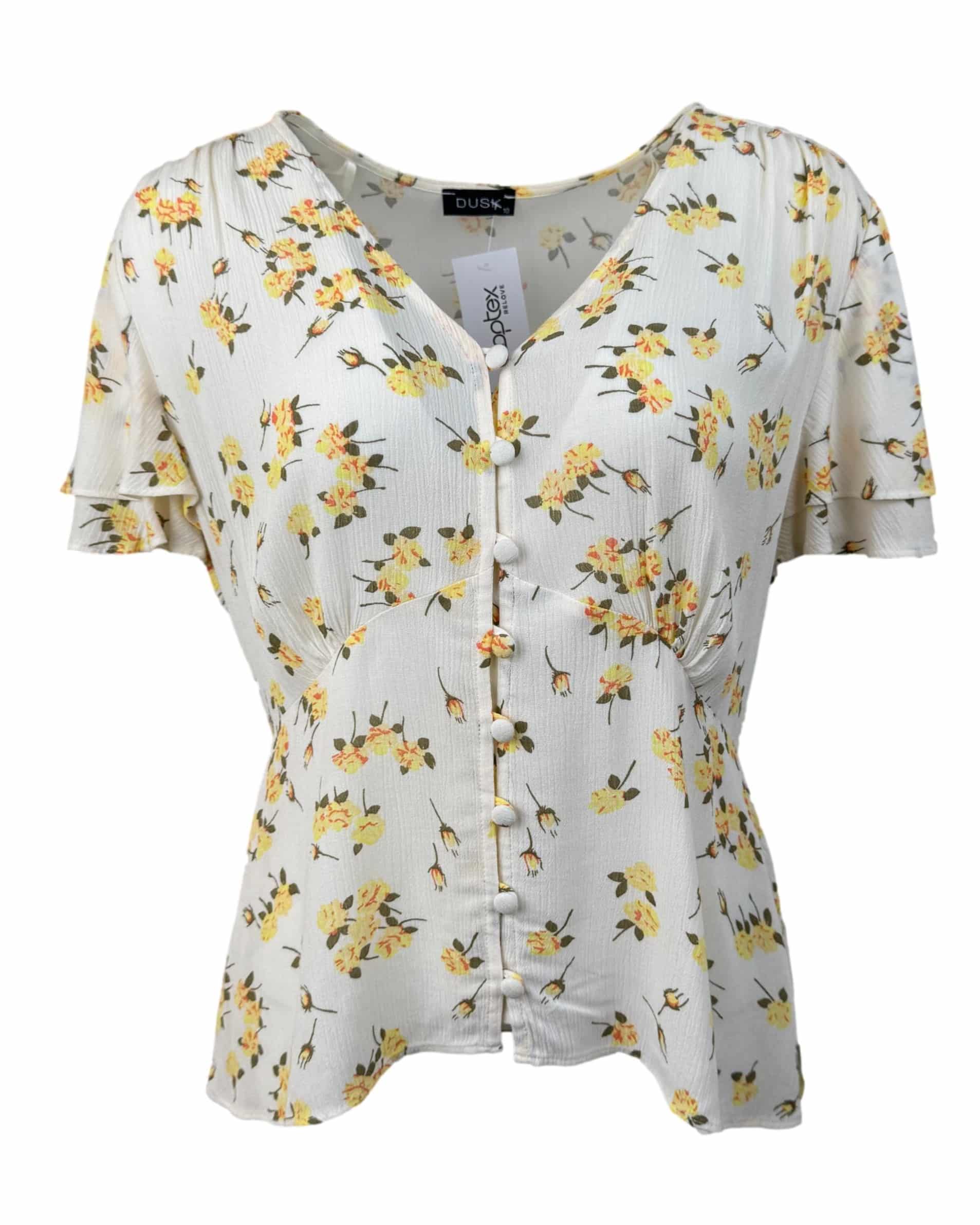 Smėlio spalvos gėlėta DUSK palaidinė, M