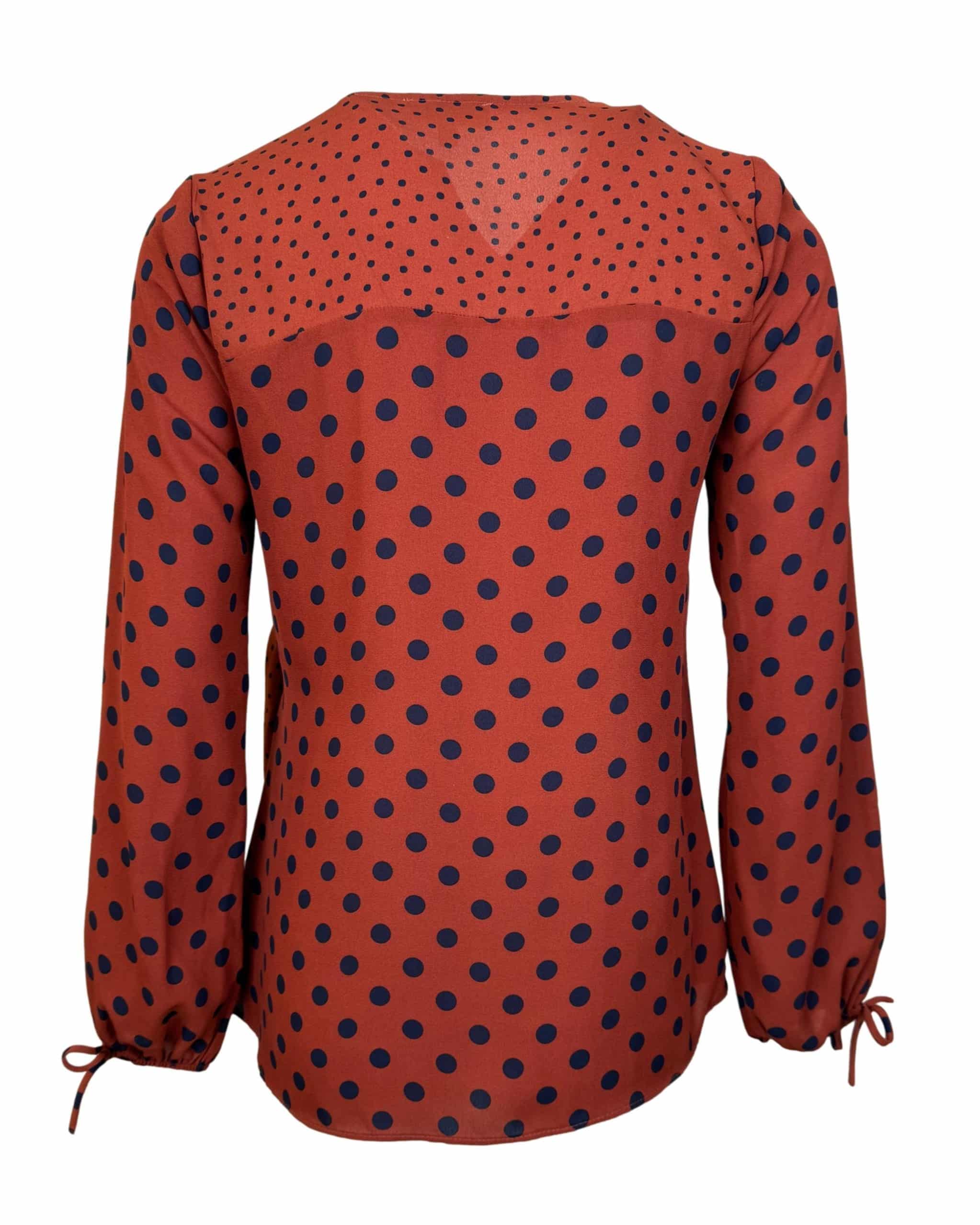 Rausva taškuota WAREHOUSE palaidinė, S