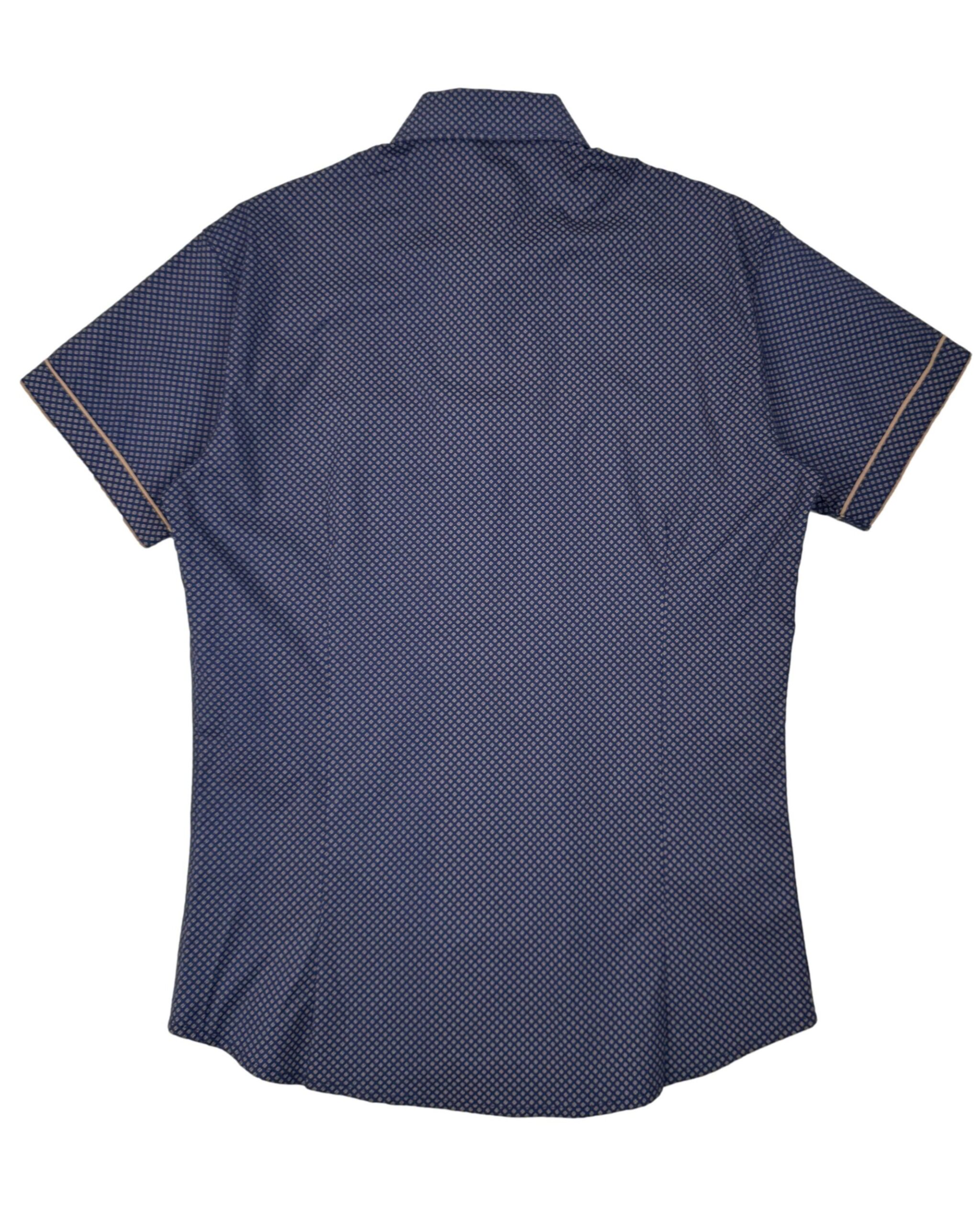 Vyriški mėlyni raštuoti RUBASKA marškiniai, M, NAUJI