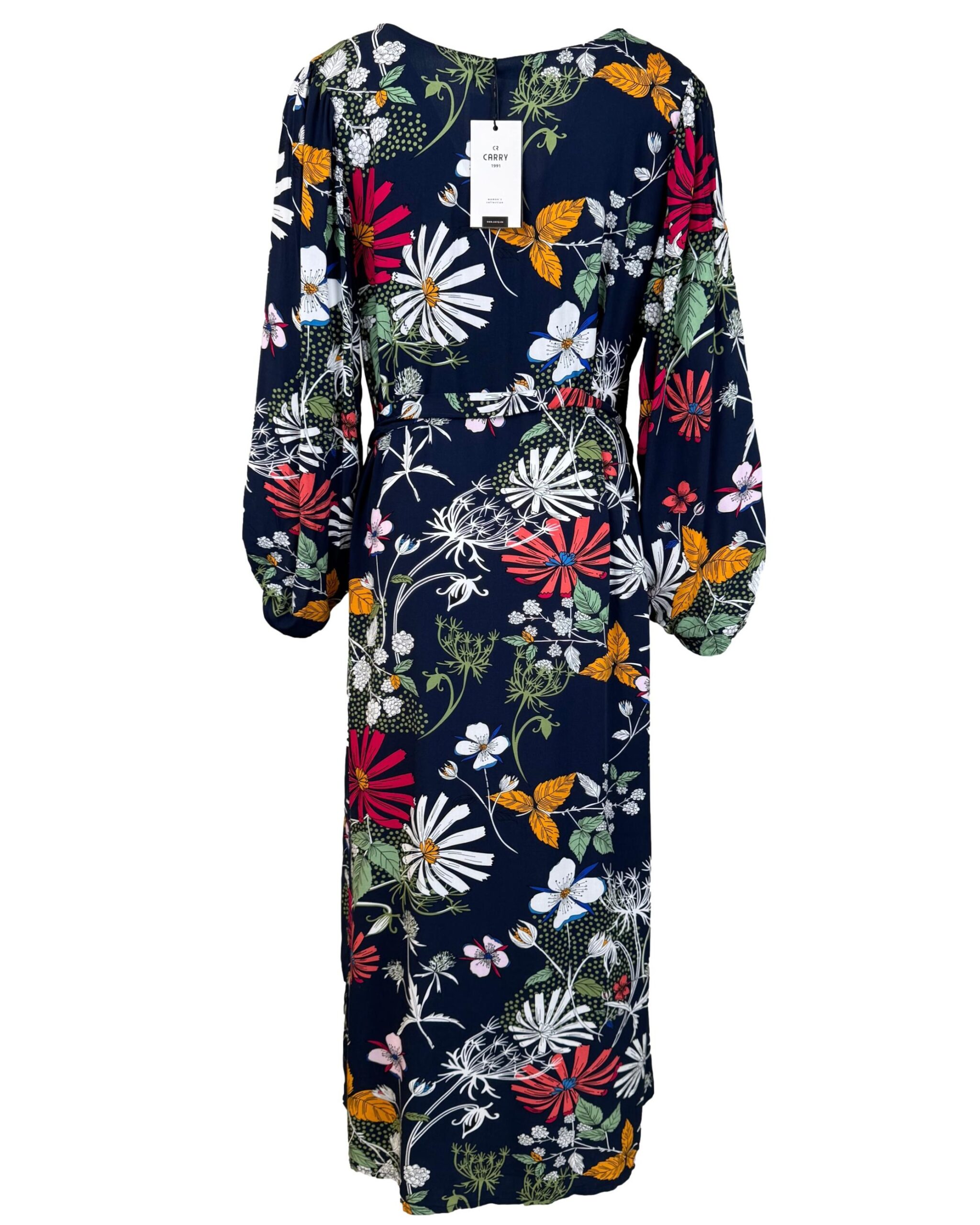 Mėlyna gėlėta CARRY suknelė, XL, NAUJA