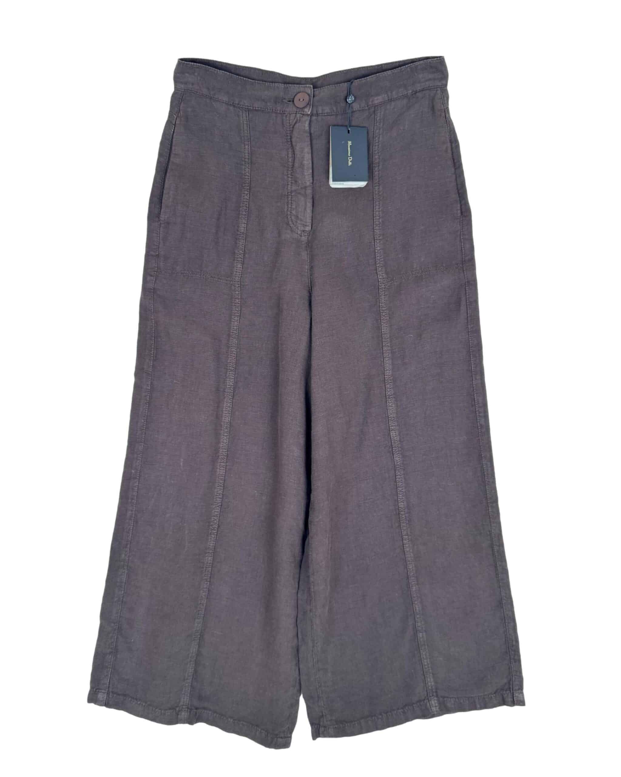Rudos lininės MASSIMO DUTTI kelnės, S, NAUJOS