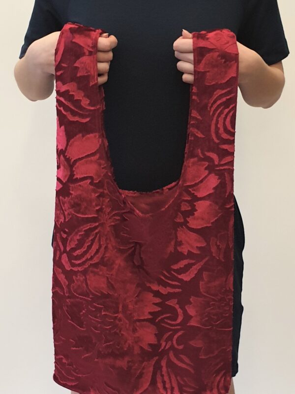 Vyšninis gėlėto aksomo daugkartinio naudojimo maišelis