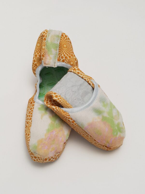 Rusvos gėlėtos balerinos, 38/39 dydis