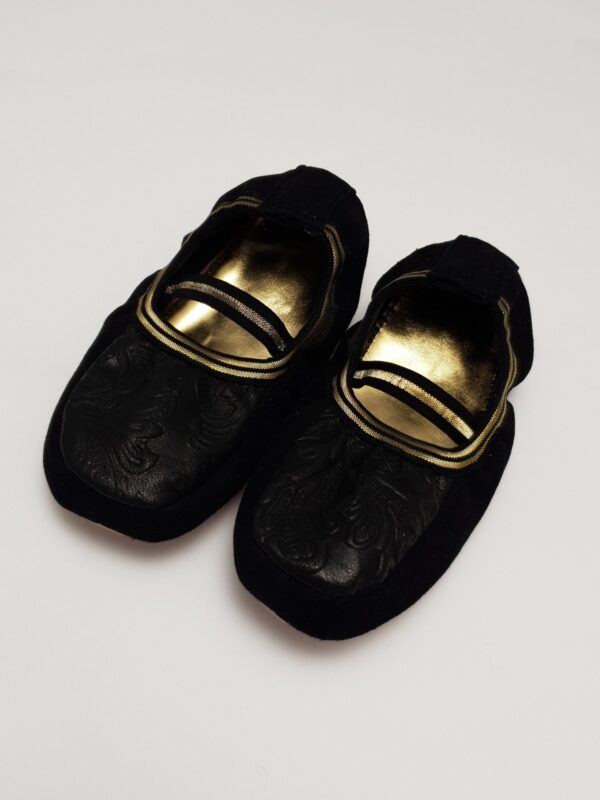 Juodos raštuotos balerinos mažosioms, 27/28