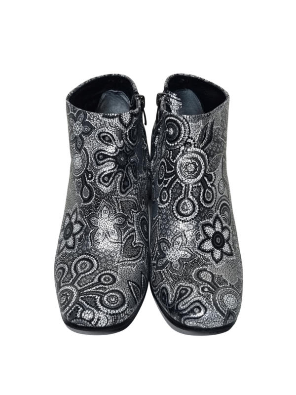 Pilki gėlėti aukštakulniai auliniai batai, 39 dydis