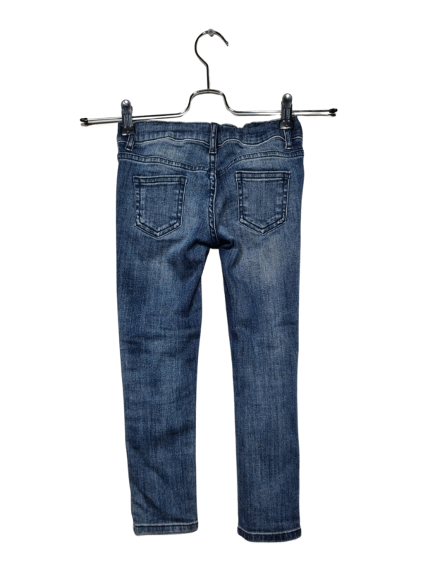Mėlyni blukinti vaikiški džinsai, 5/6 m.