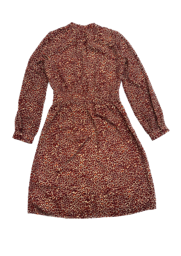 Plytų spalvos leopardo rašto suknelė, S