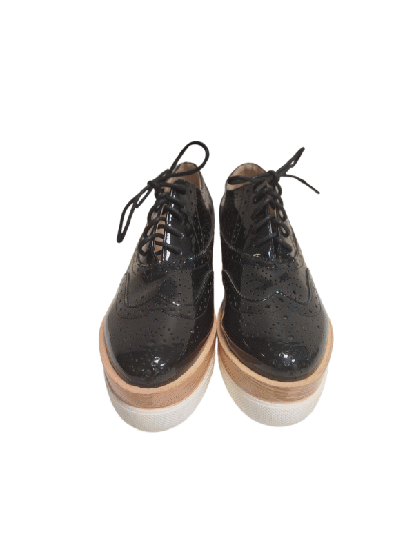 Juodi blizgūs bateliai ant platformos, 40 dydis