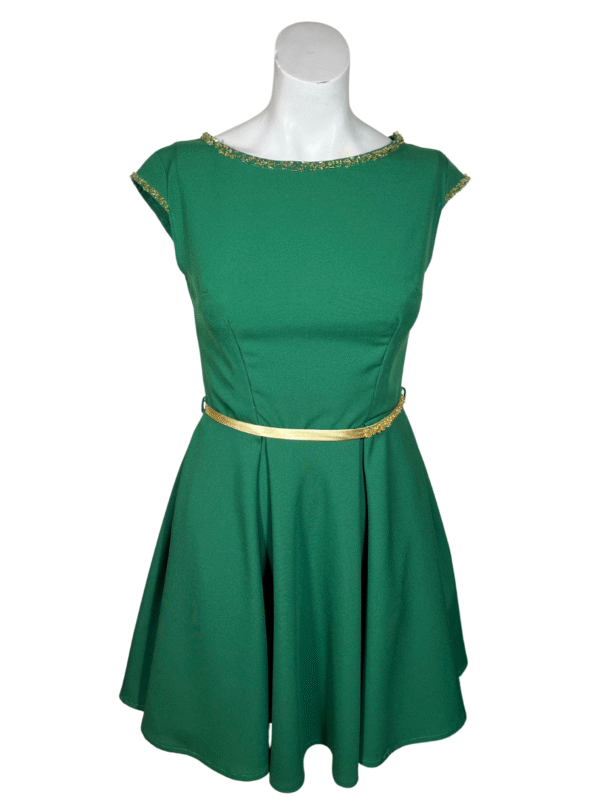 Žalia puošni suknelė, S