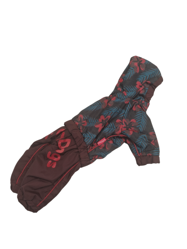 Tamsiai raudonas šuniukų kombinezonas/lietpaltis, S