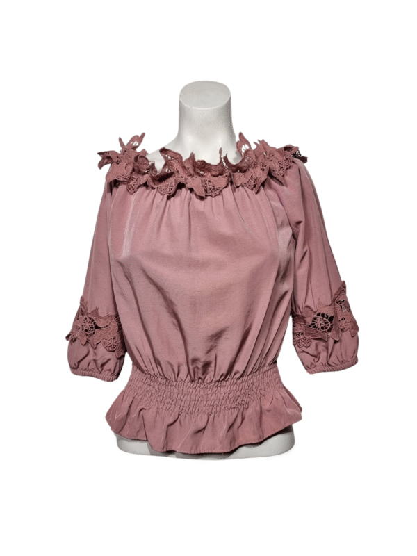 Blukintos rožinės spalvos palaidinė, S