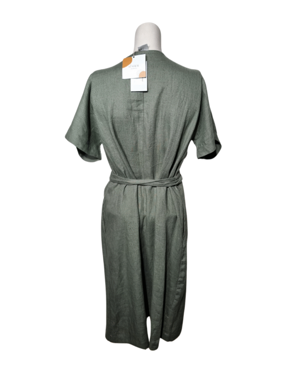 Pilkai žalia susiaučiama suknelė, XL