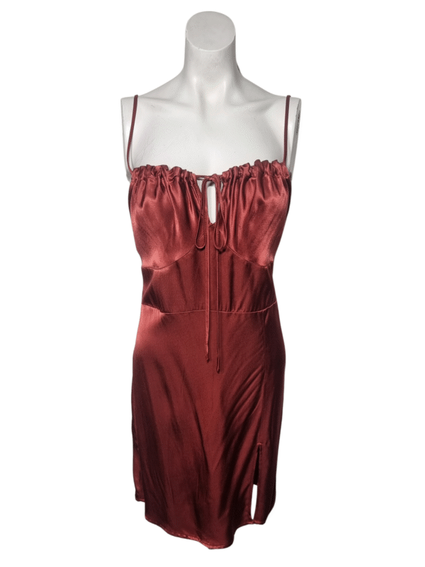 Ruda blizgi suknelė, XS