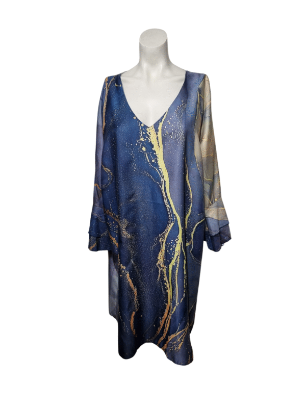 Mėlyna raštuota palaidinė, 5XL