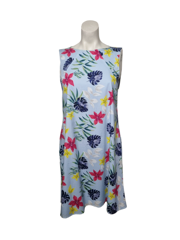 Žydra gėlėta suknelė, S