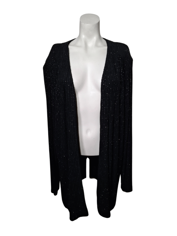 Juodas blizgantis kardiganas, L