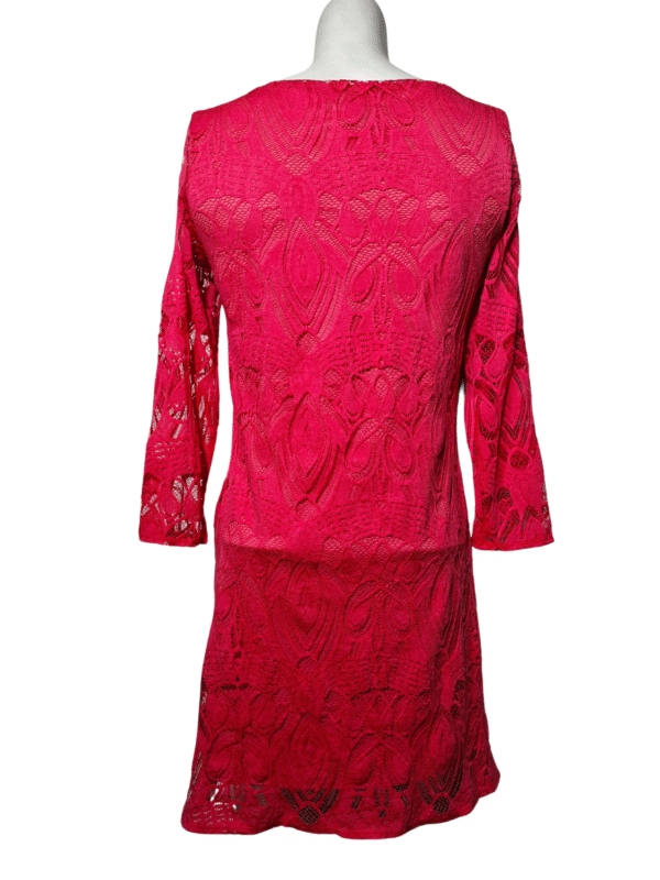 Raudona nėriniuota suknelė, M