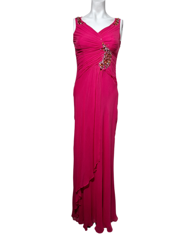 Rožinė šilkinė suknelė, S